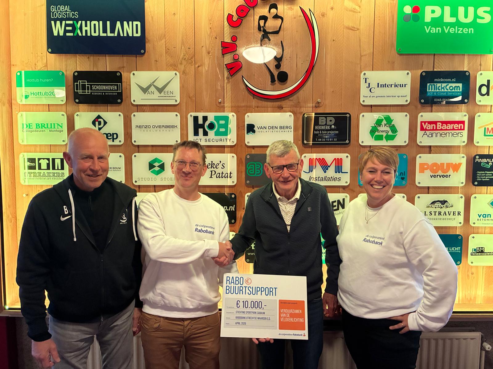 Rabobank Utrechtse Waarden steunt verduurzaming Stichting Sportpark Cabauw