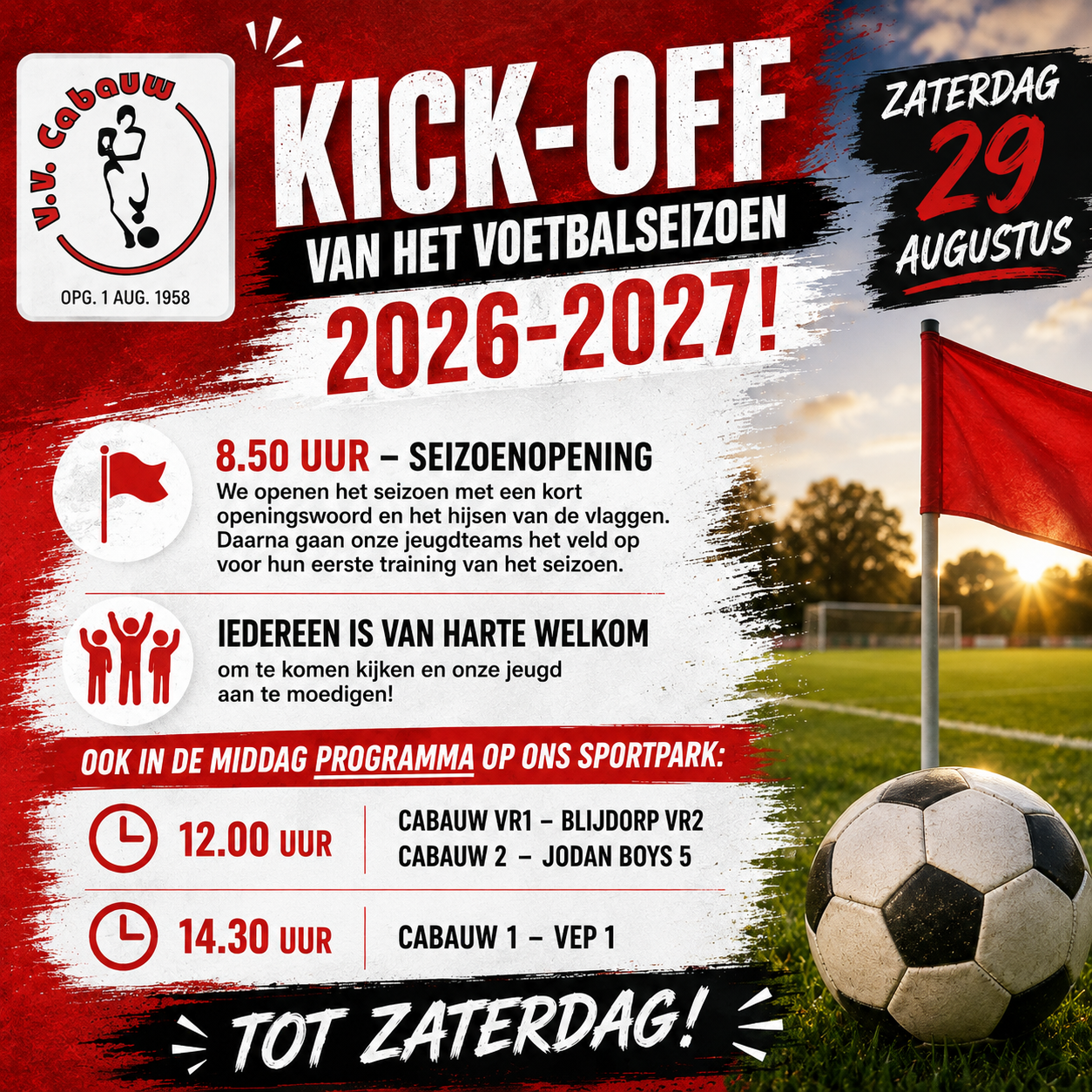 Kick-off nieuwe voetbalseizoen!